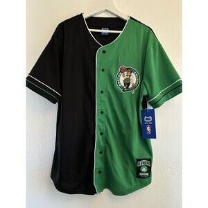 NBA Boston Celtics Jersey Men’s XL Basketball Buttonup Baseball Style Black new